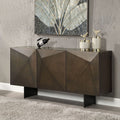 Malika - Ceramic Top Server - Copper Cross Brushed