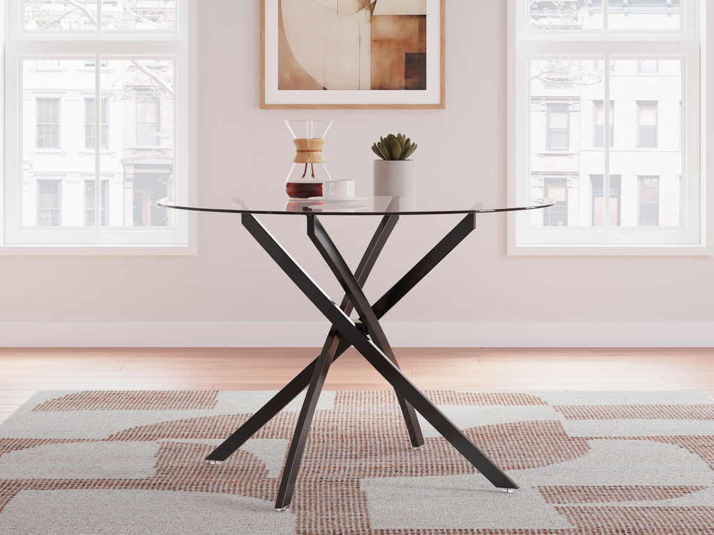 Pharwynn - Round Dining Room Table - Black