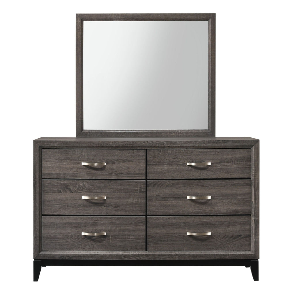 Contemporary 6 Drawer Dresser With Handles