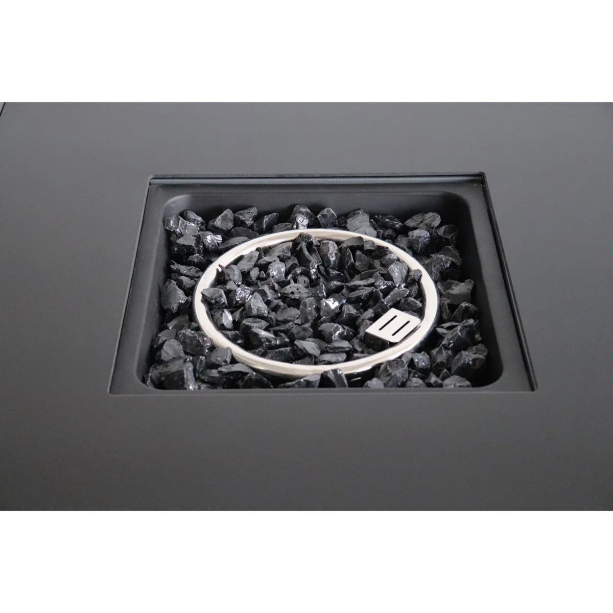Durable Construction Outdoor Fire Pit Table With Lid - Gray