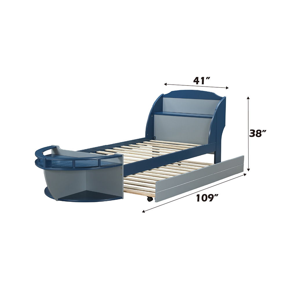 Neptune II - Twin Bed - Gray / Navy