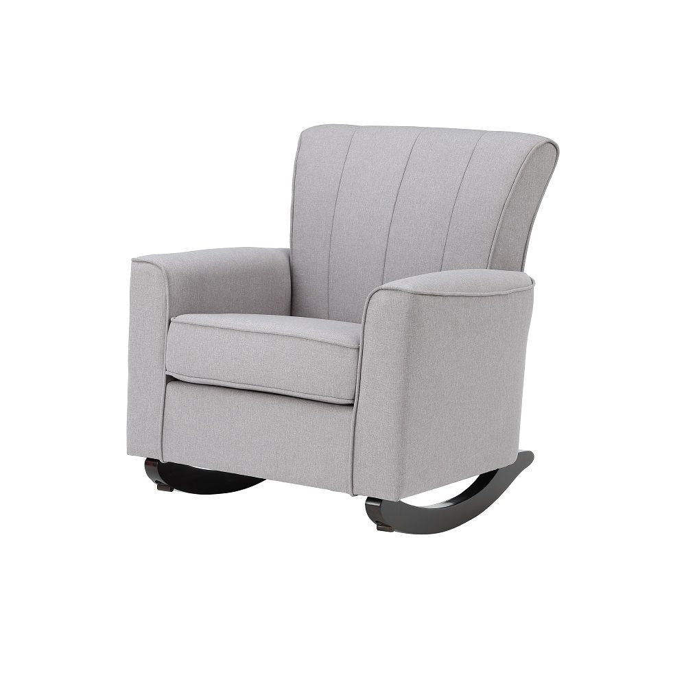 Denzell - Rocking Chair - Light Gray Linen