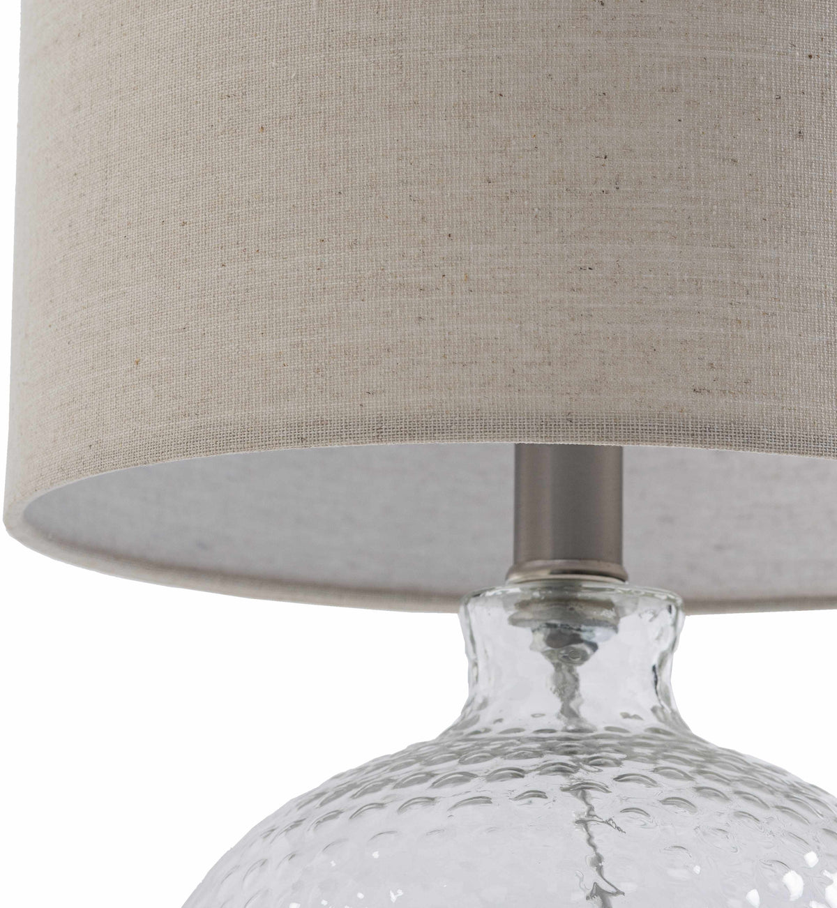 Enetai Glass White Table Lamp