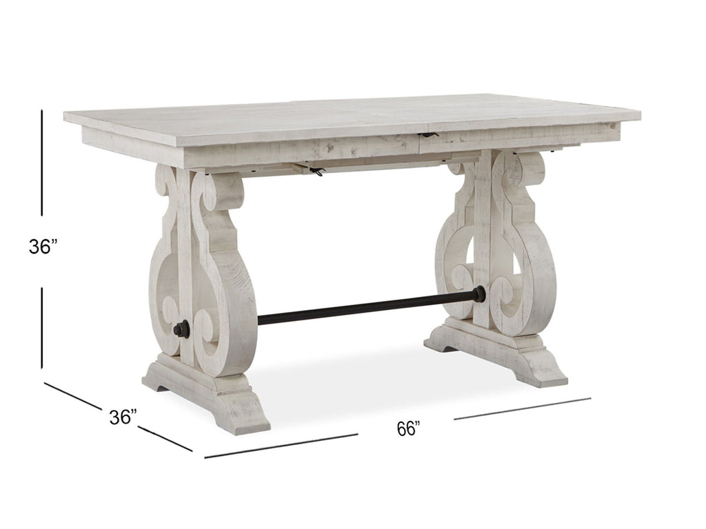 Bronwyn - Rectangular Counter Dining Table - Alabaster