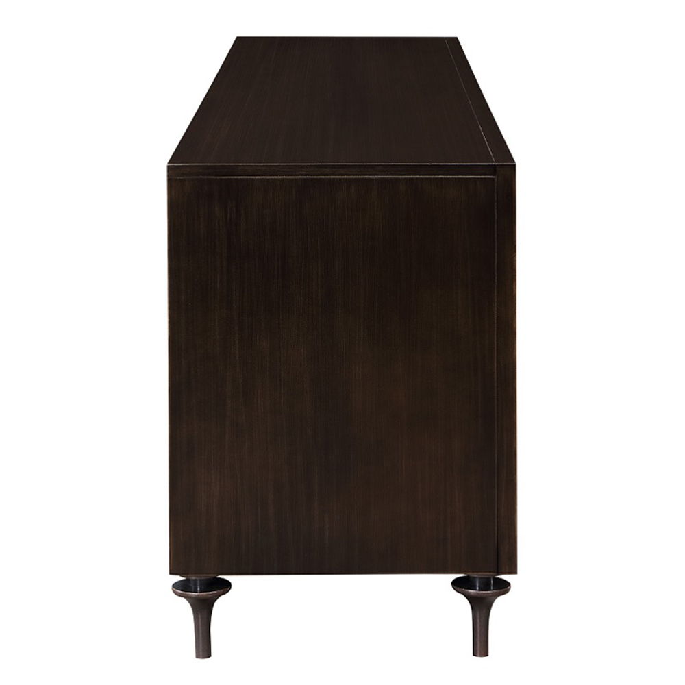 Diya - Console Cabinet - Forged Bronze & Espresso