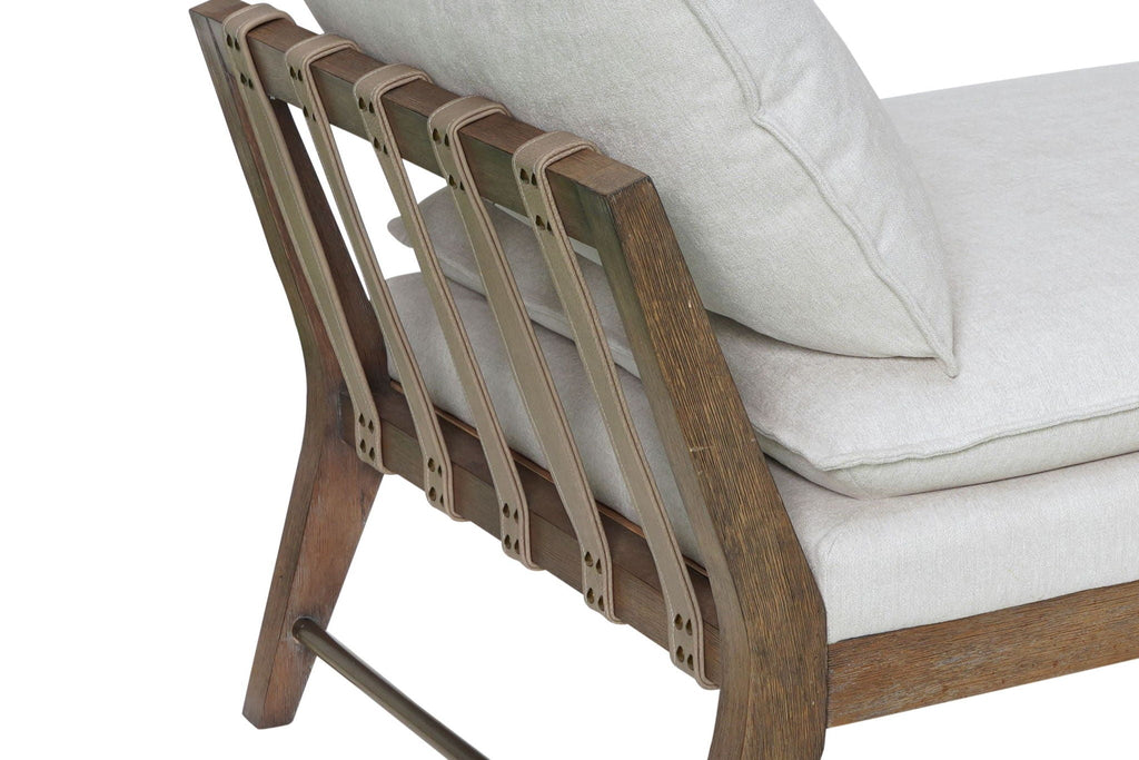 Daybed With Strap Detail - White