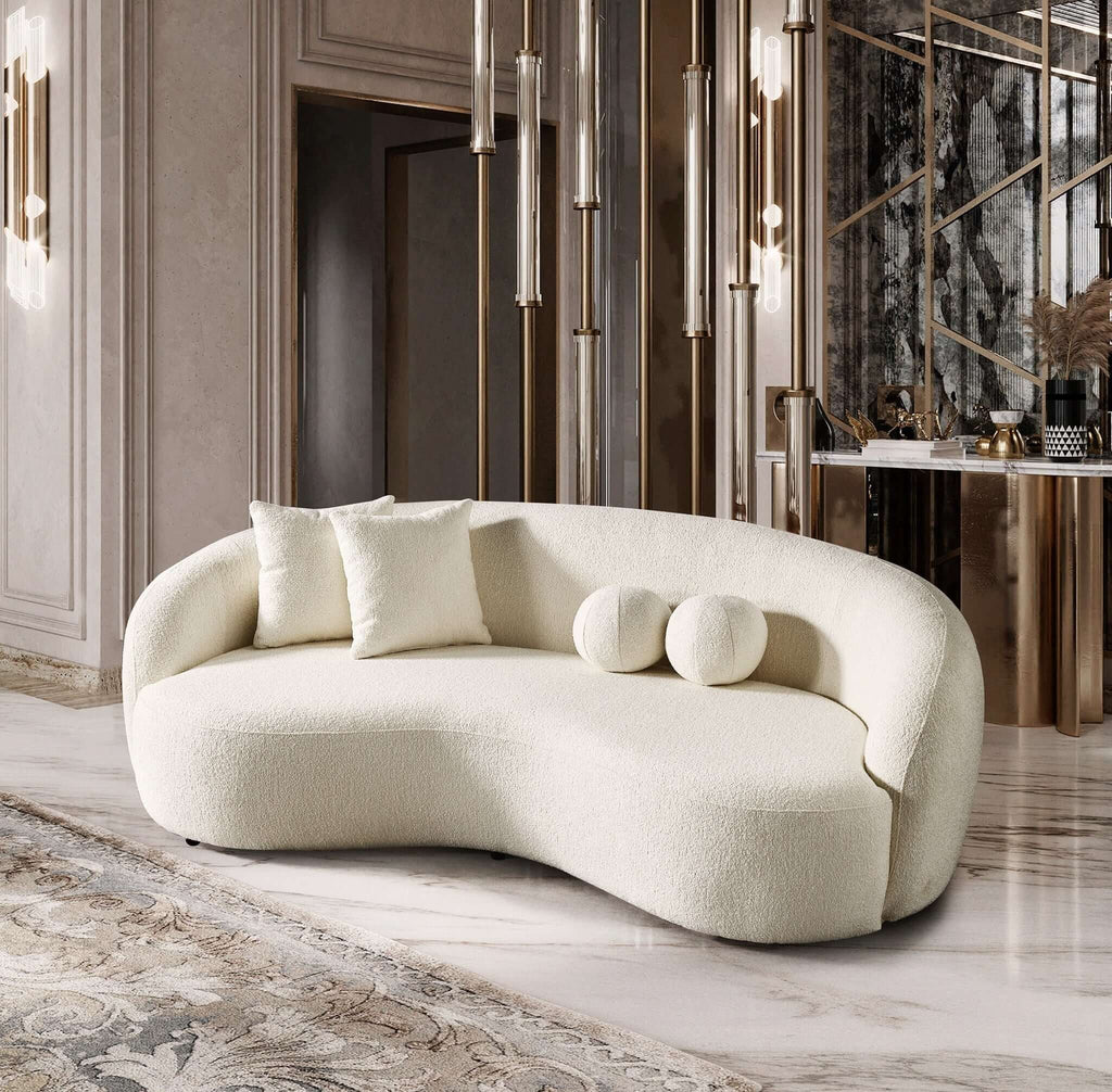 Drake - Japandi Style Curvy Boucle Sofa