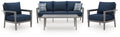 Gali - Sofa / Chairs / Table Set (Set of 4) - Gray / Blue