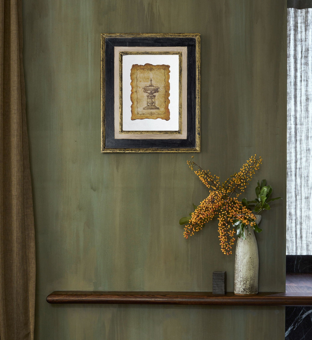 Lucian - Framed Antiqued Sculpture Print
