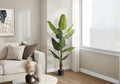 59" Tall, Artificial Plant, Strelitzia Tree, Indoor, Faux, Fake, Floor, Greenery, Potted, Real Touch, Decorative - Green / Black