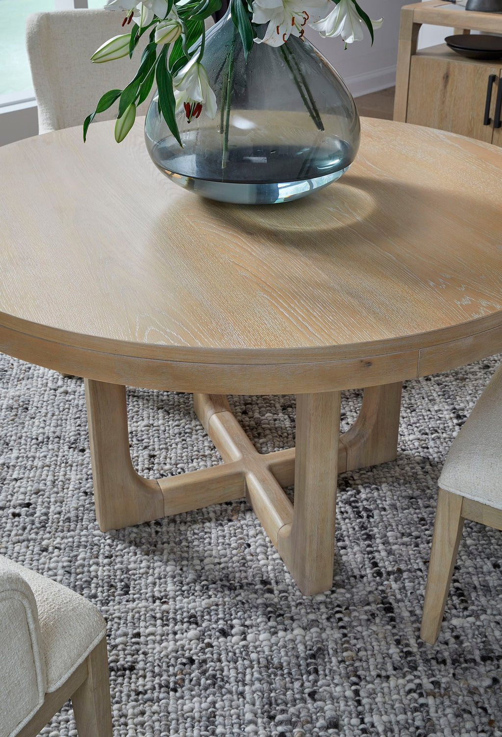 Somerset - Round Dining Table - Butternut and Omari Natural