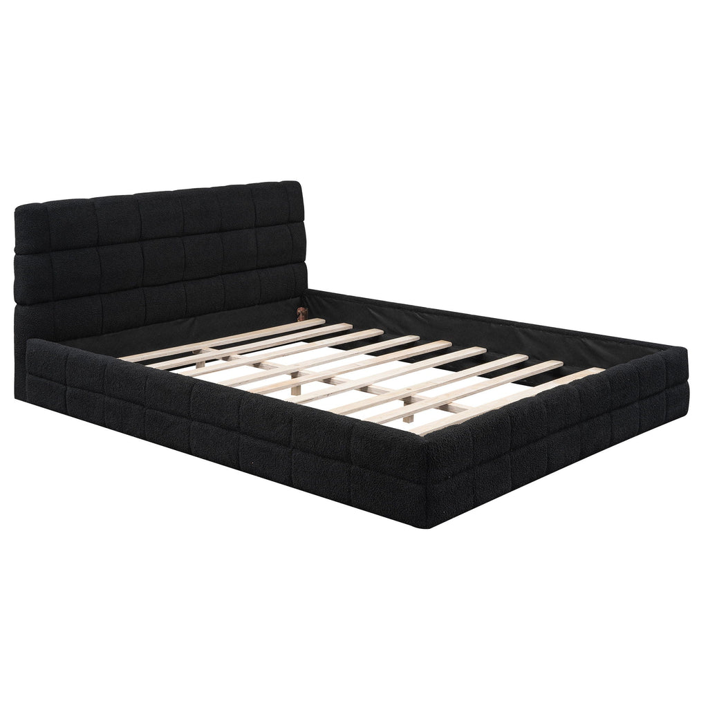 Upholstered Platform Bed With Headboard