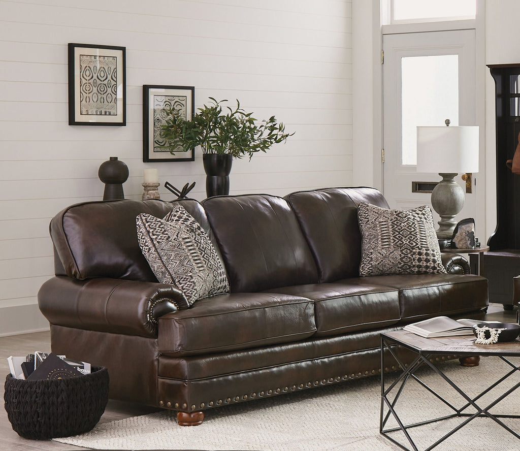 Roberto - Leather Sofa - Cocoa