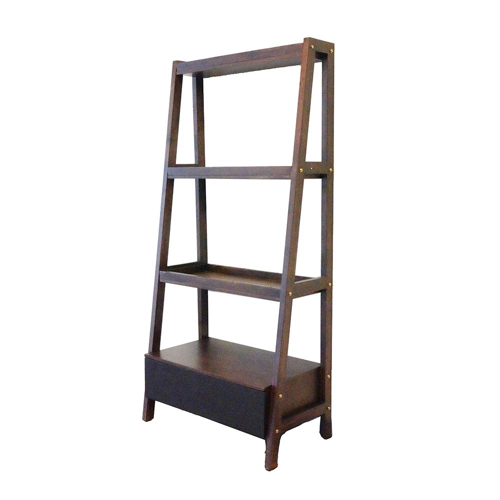 Ladder Shelf, Ladder Style Display Shelf - Natural Wood / Brown