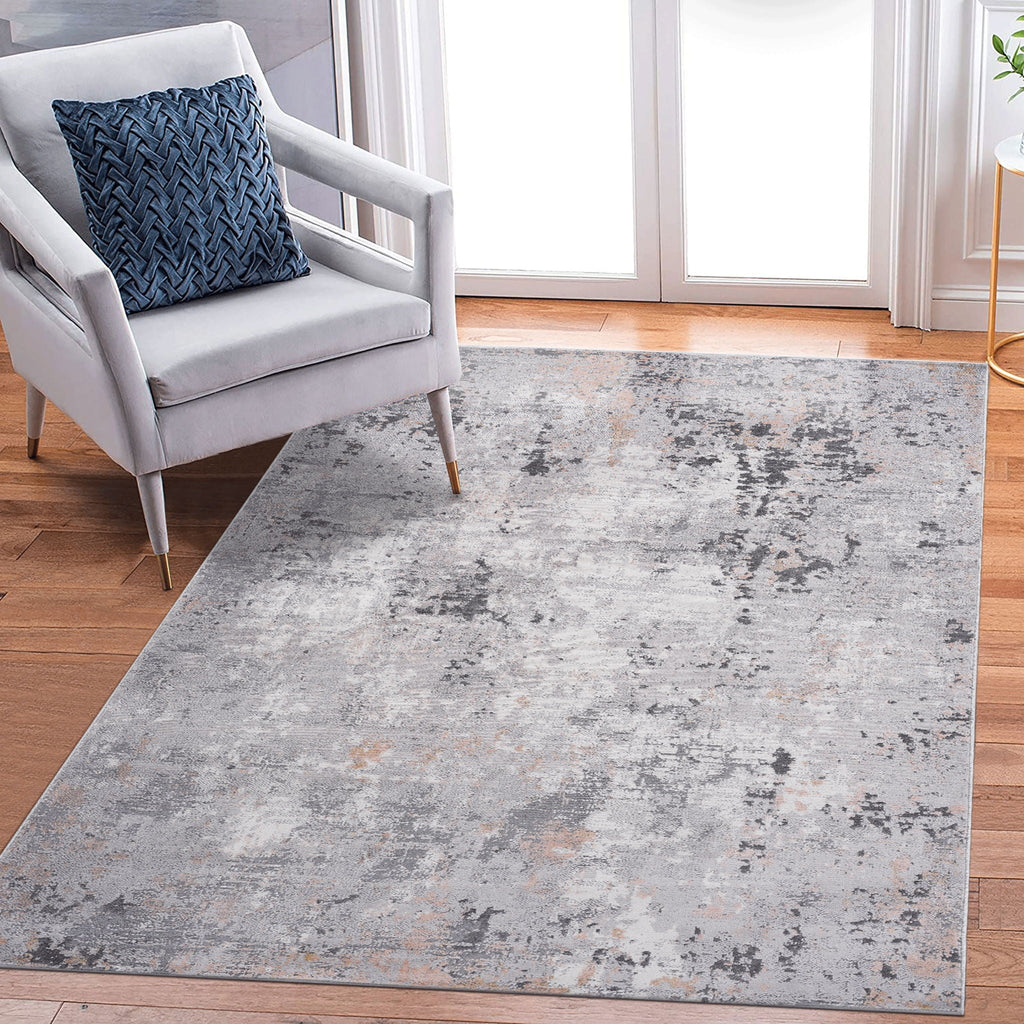 Marfi - 8' X 10' Abstract Area Rug - Gray Multi