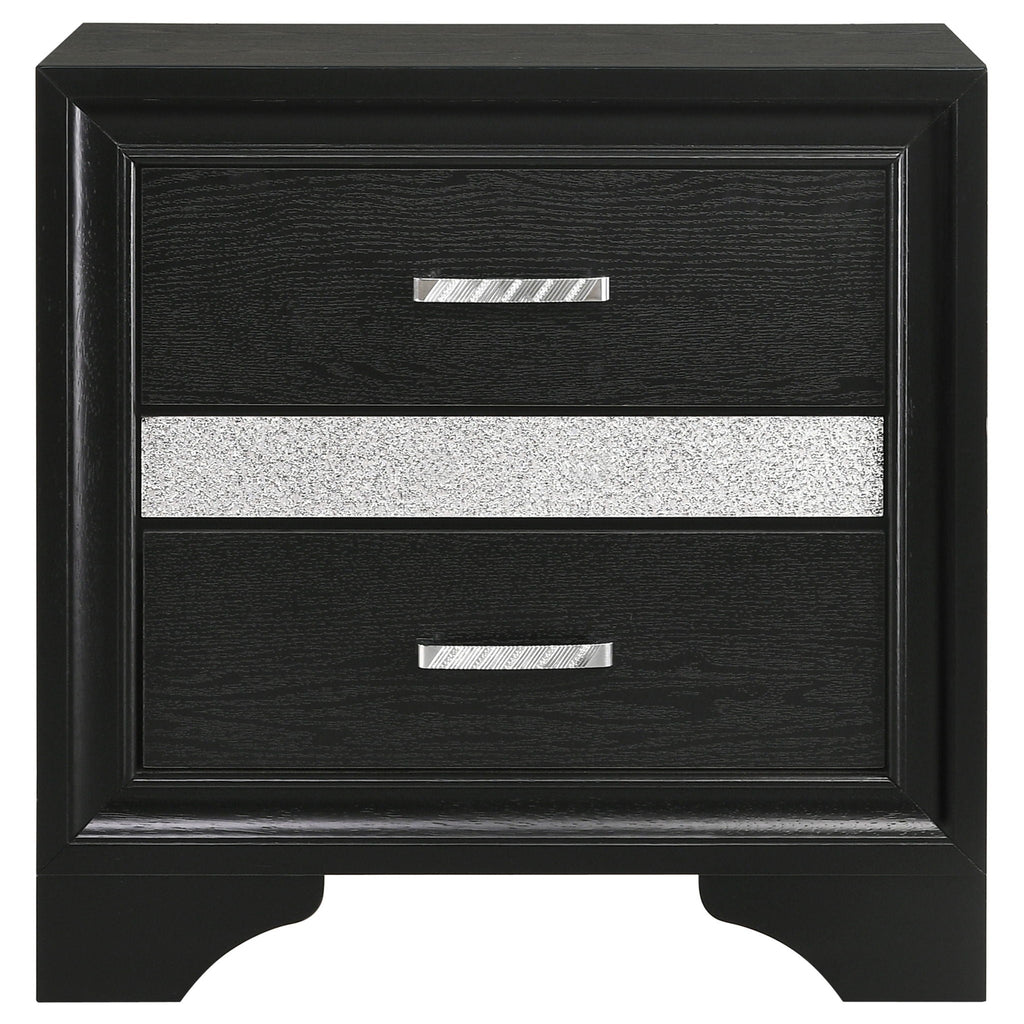 Miranda 3-drawer Nightstand Bedside Table Black