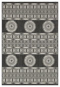 Sunshine - 5'3" X 7'3" Indoor, Outdoor Area Rug Polypropylene - Anthracite / Dark Gray / White