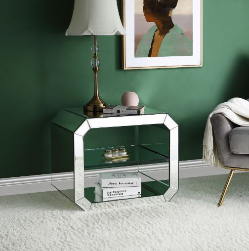 Dominic - 20" Accent Table - Mirrored