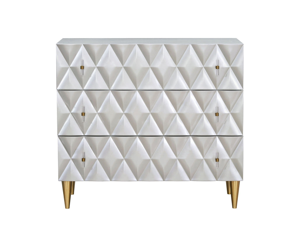 Anson - Console Cabinet - Champagne / Silver