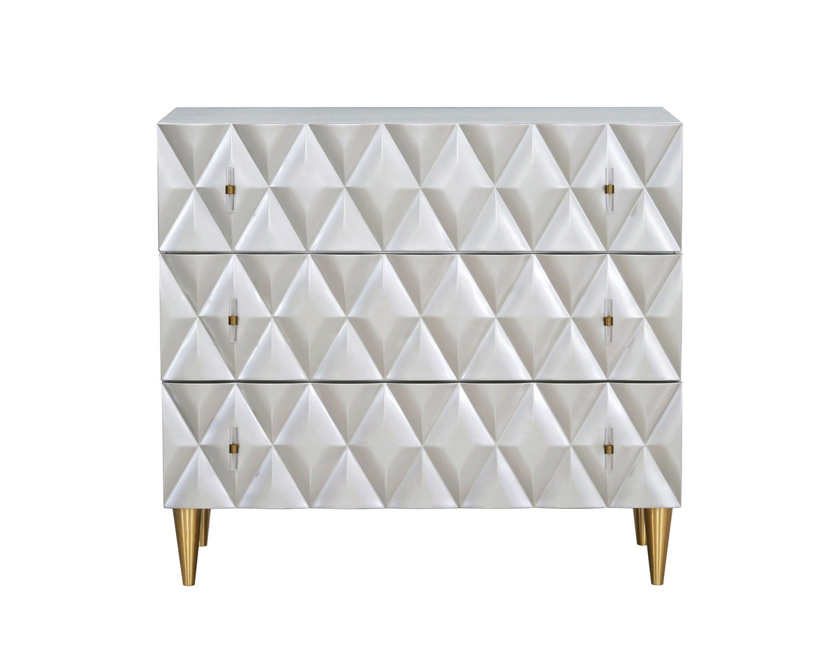 Anson - Console Cabinet - Champagne / Silver