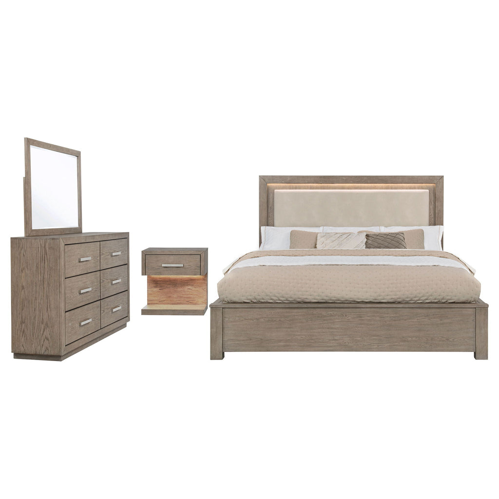 Kenora 4-piece Eastern King Bedroom Set Barley Brown