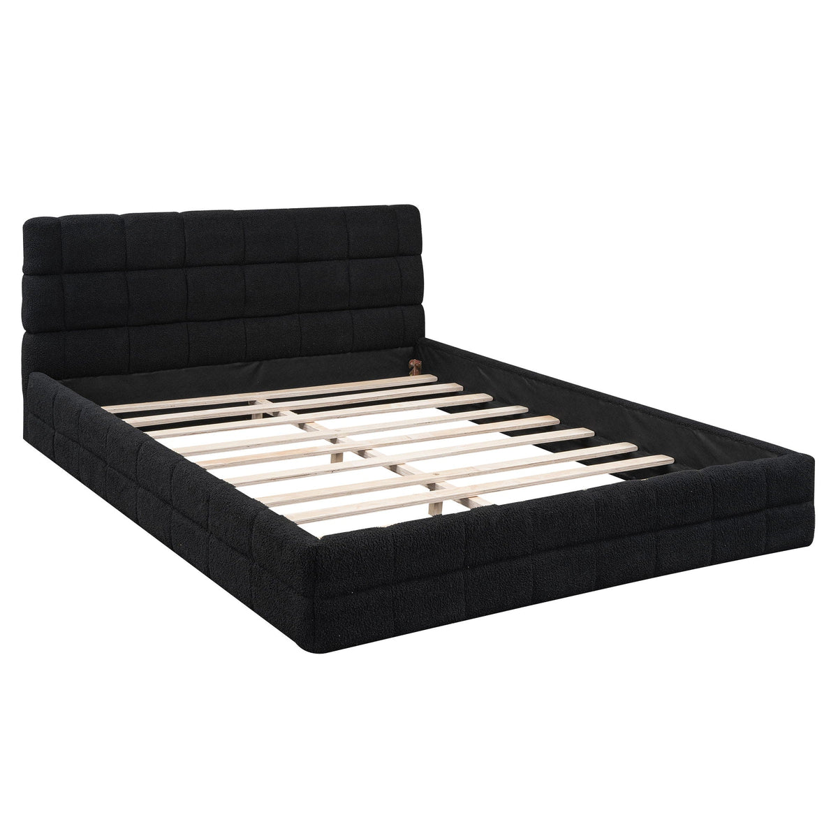 Upholstered Platform Bed With Headboard