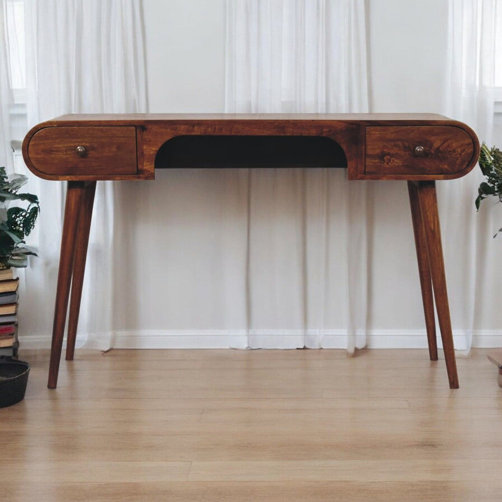 London - Arch Writing Desk - Dark Brown