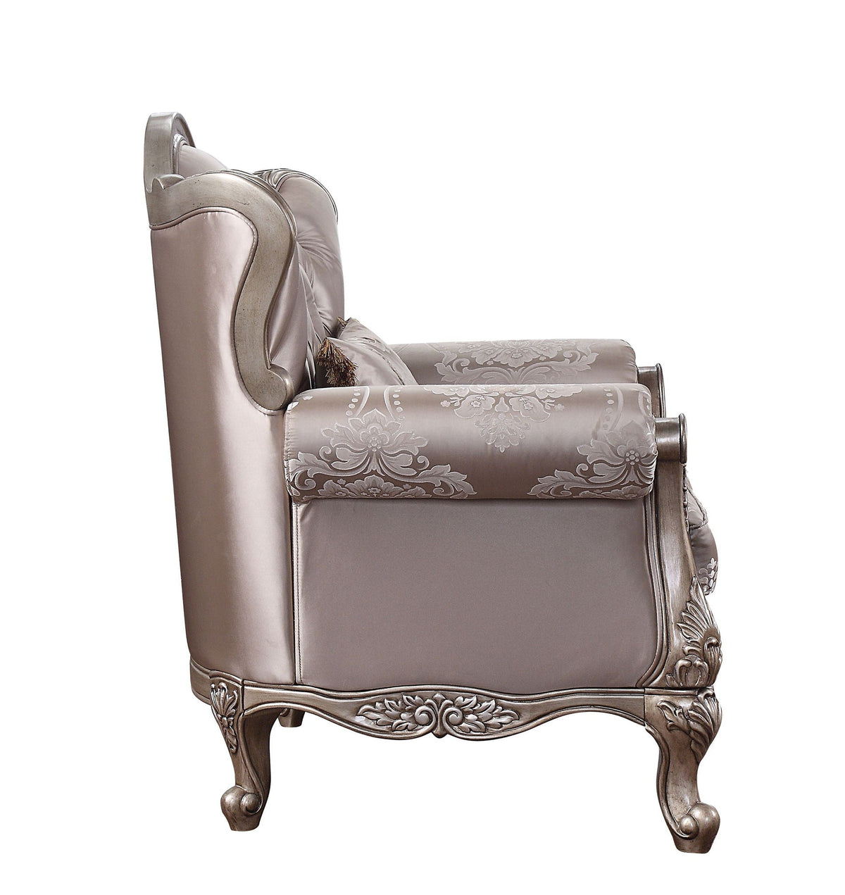 Jayceon - Chair With Pillow - Fabric & Champagne