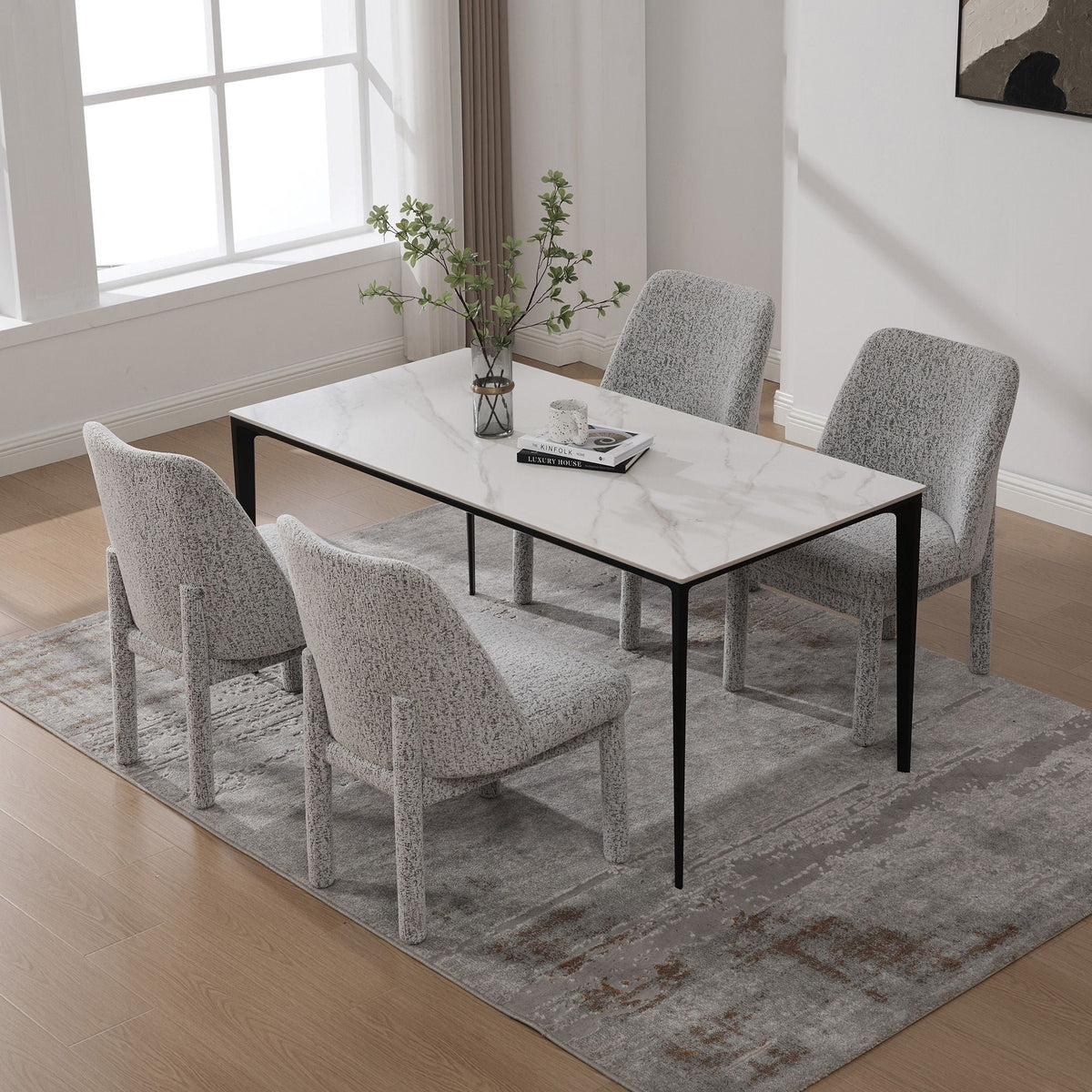 Wide Minimalist Dining Chair