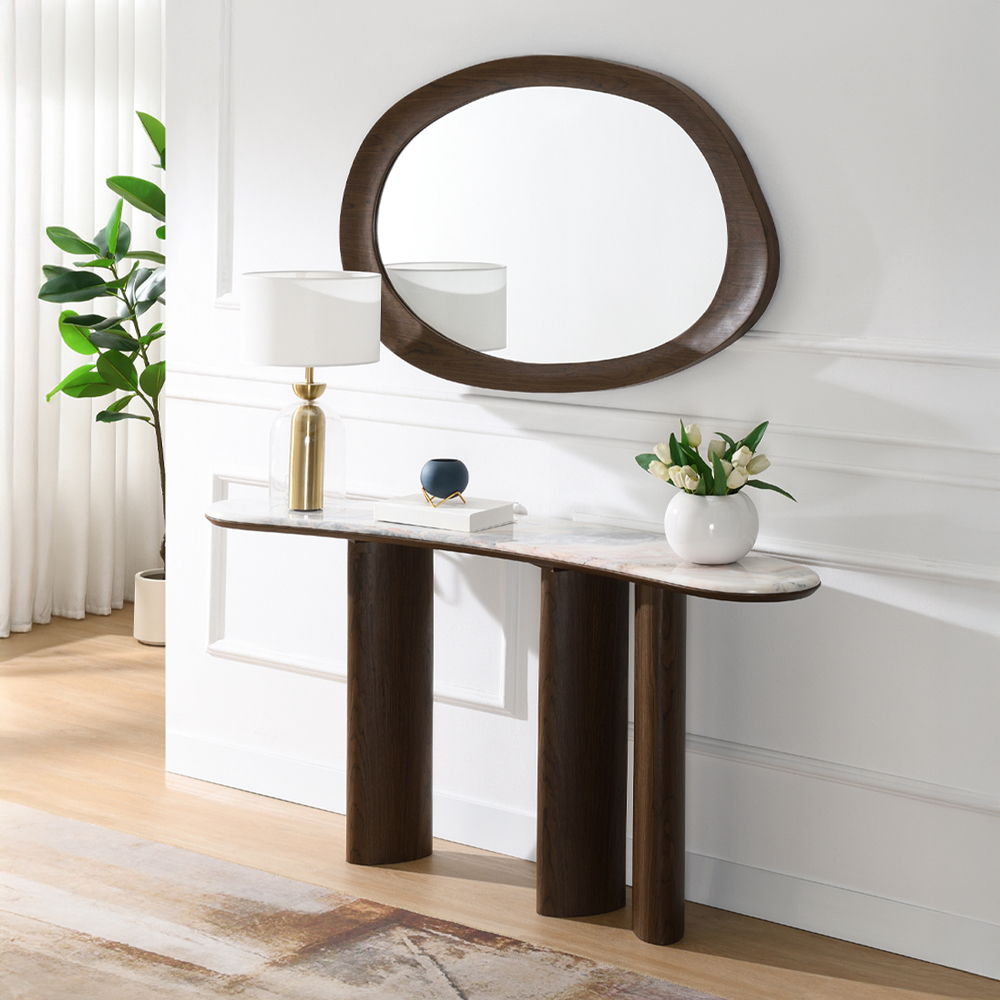 Hanale - Accent Mirror - Brown
