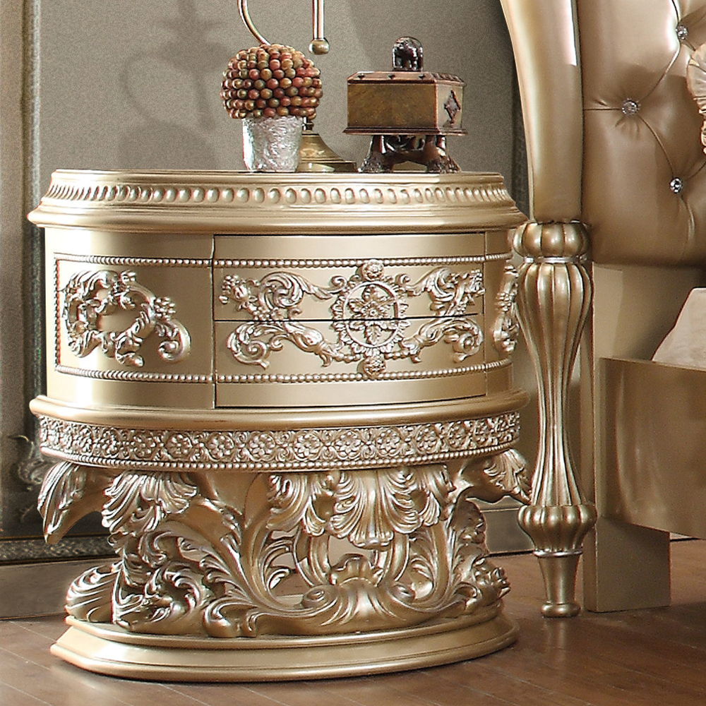 Vatican - Nightstand - Champagne Silver