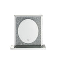 Noralie - 23" Accent Mirror With LED - Mirrored & Faux Diamonds