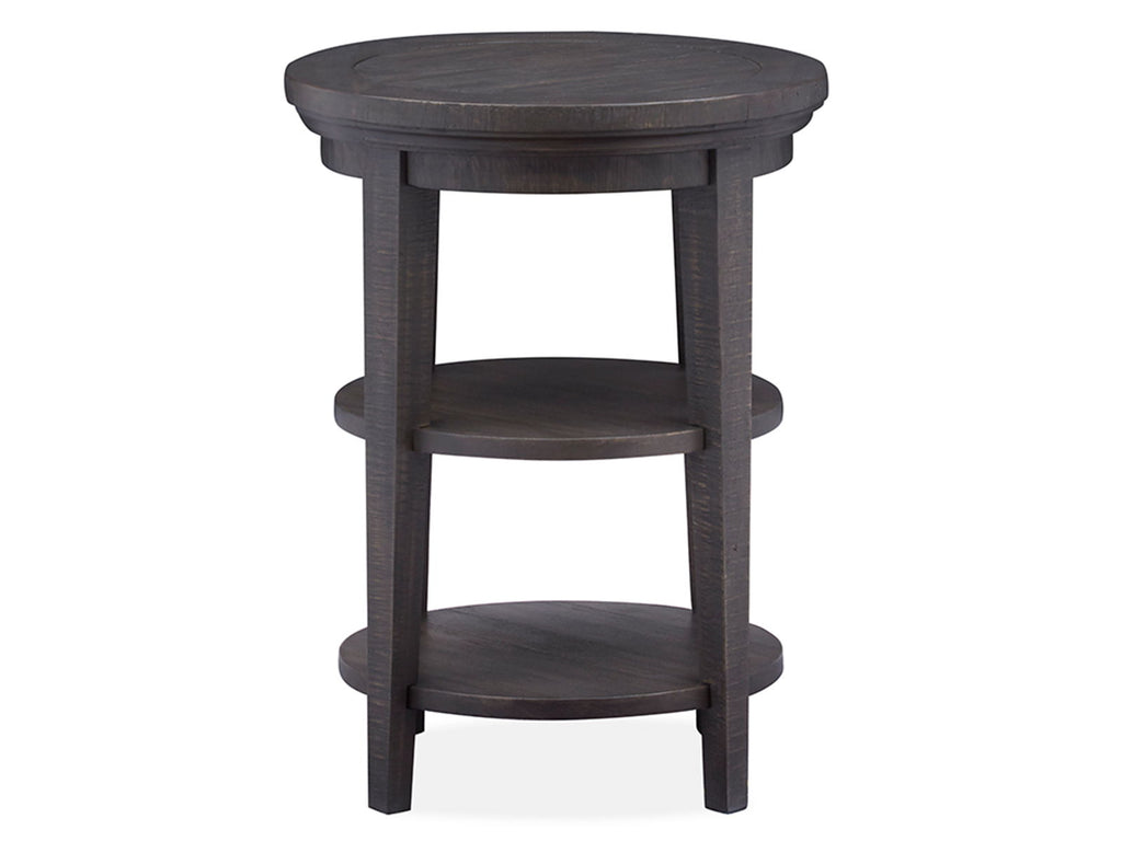 Westley Falls - Round Accent End Table - Graphite