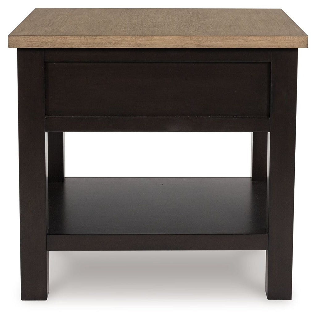 Drazmine - Rectangular End Table - Brown