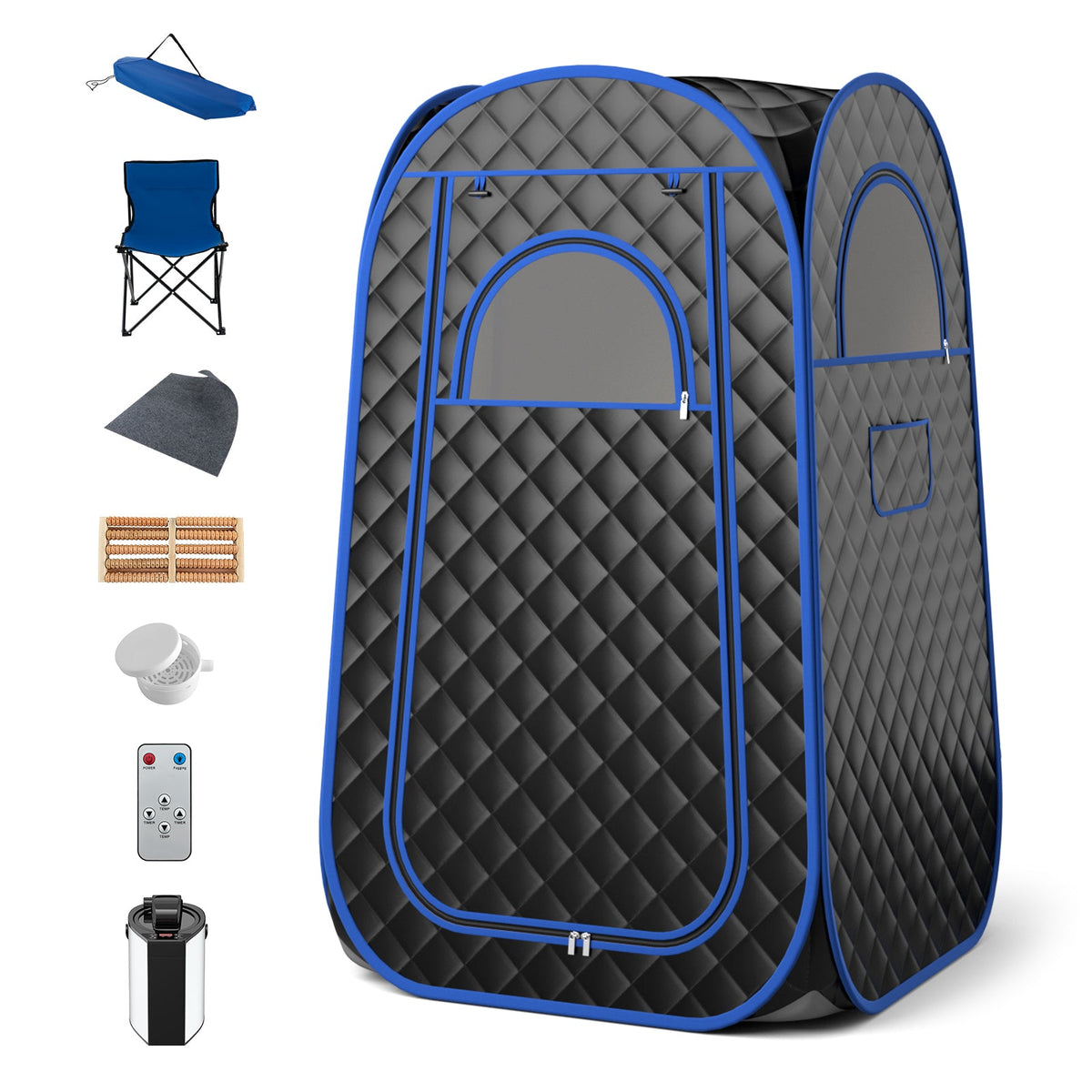 Full-Body Personal Sauna Tent with 1000W 3L Steam Generator for Home Spa Relaxation
