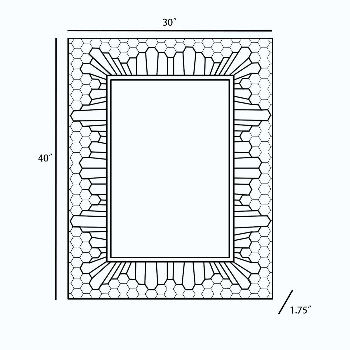 Garner Mosaic Framed Mirror