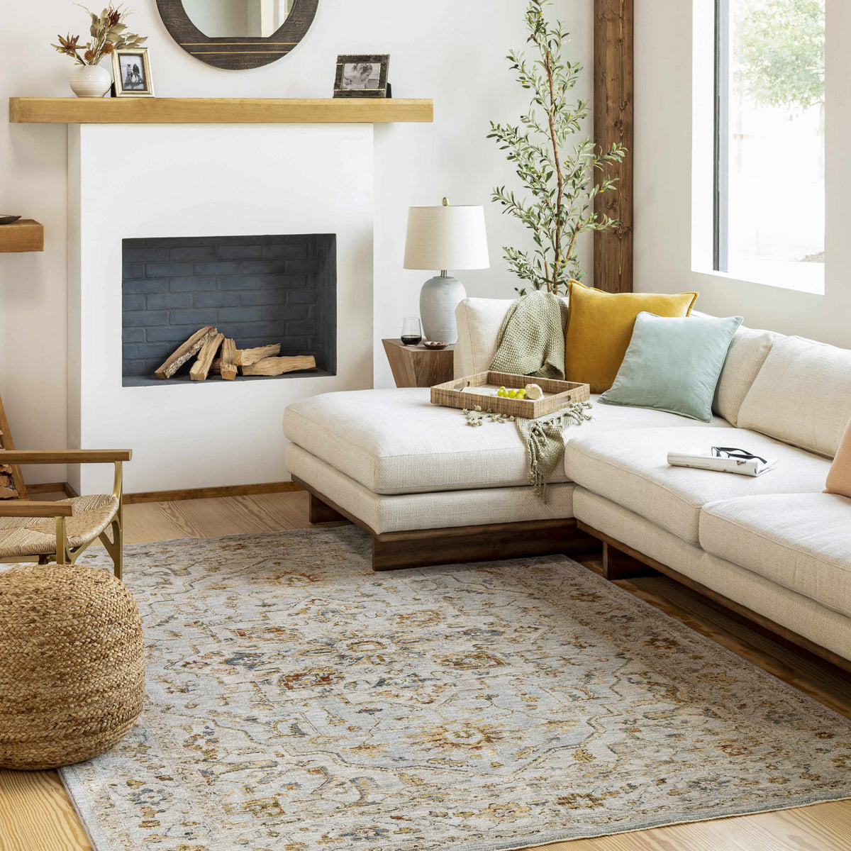Huguley Floral Cream Luxe Rug