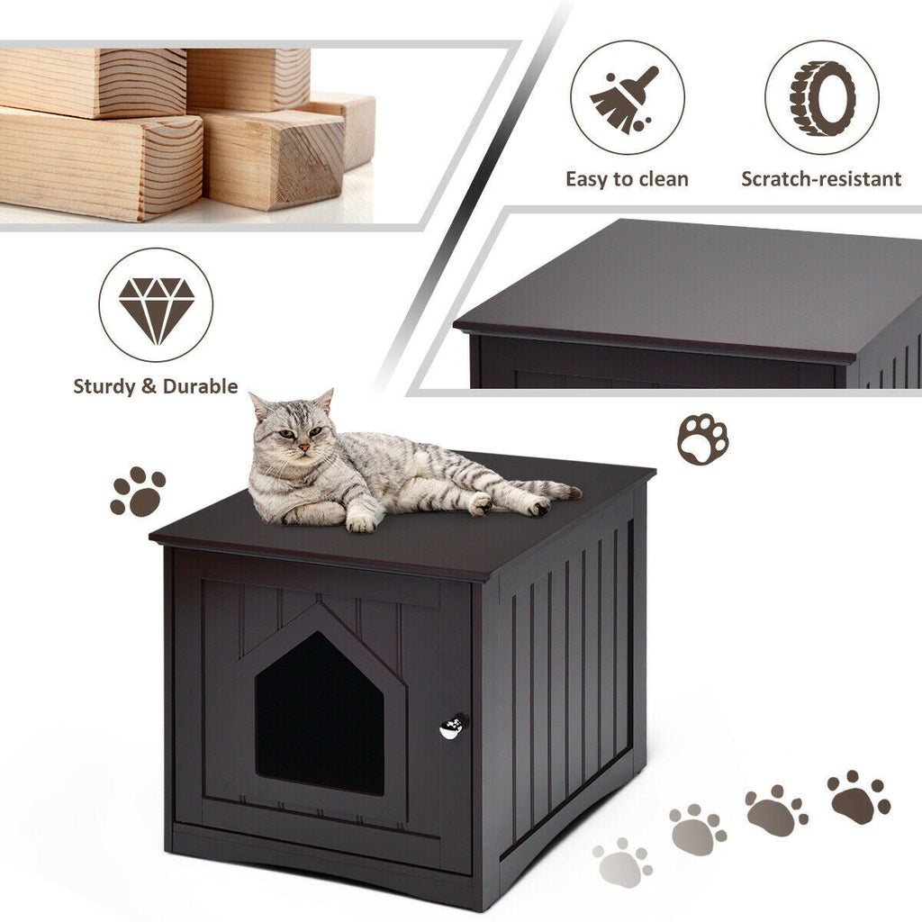 Sidetable Nightstand Weatherproof Multi-function Cat House
