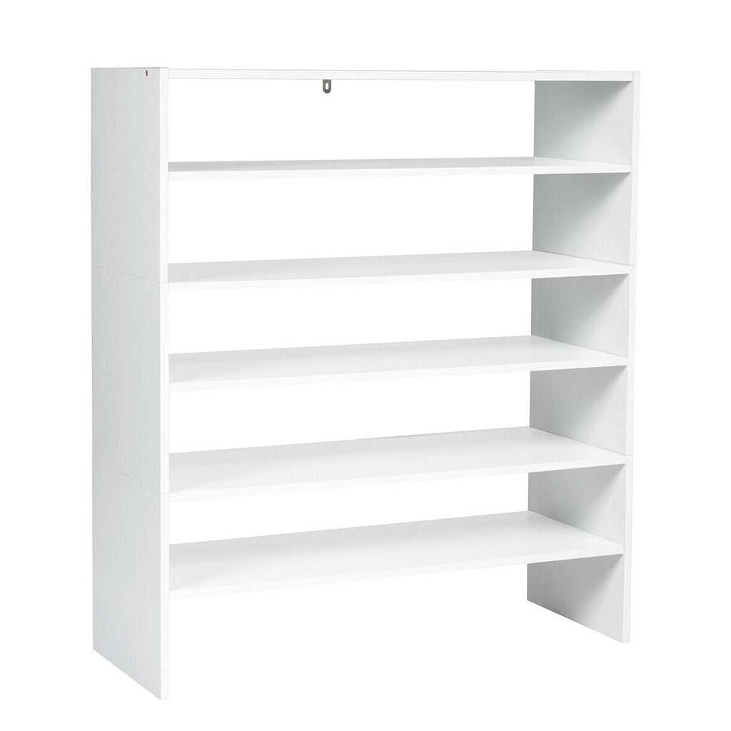 3 Pieces 31-Inch Stackable Multi-Shape Shoe Rack
