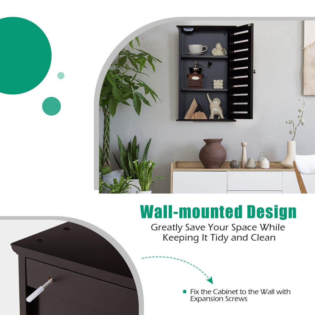 Wall Mount Medicine Cabinet Multifunction Storage Organizer
