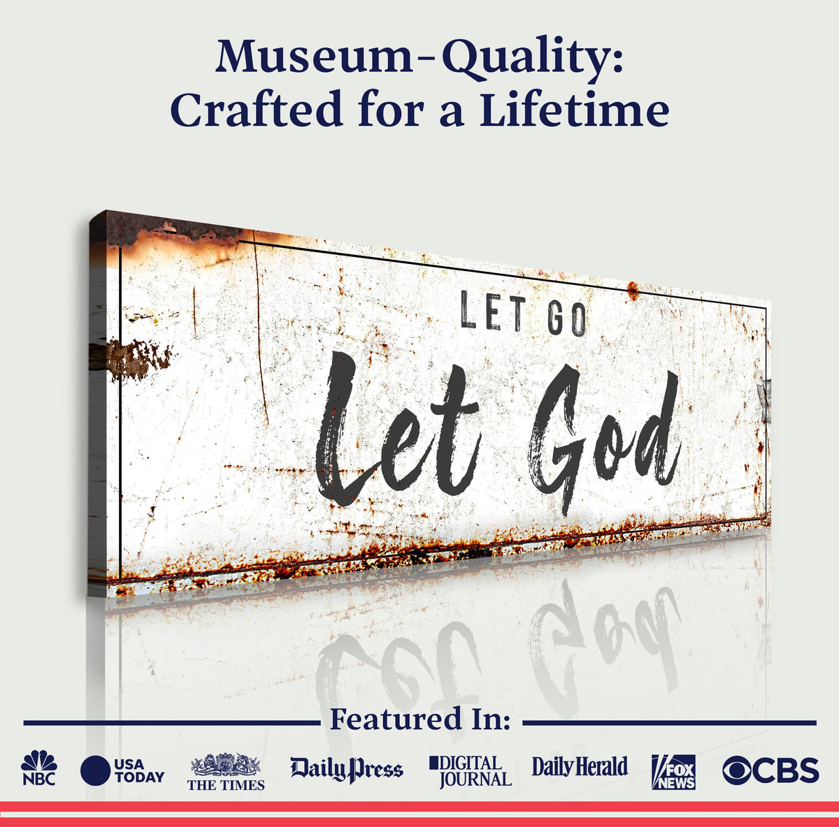 Let Go Let God Faith Sign