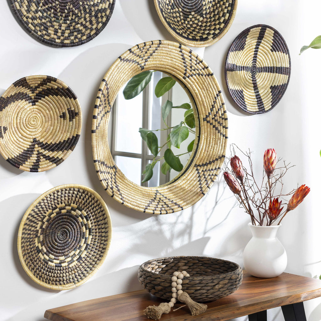 Ipilan Moonj Grass Starburst Round Mirror - Clearance
