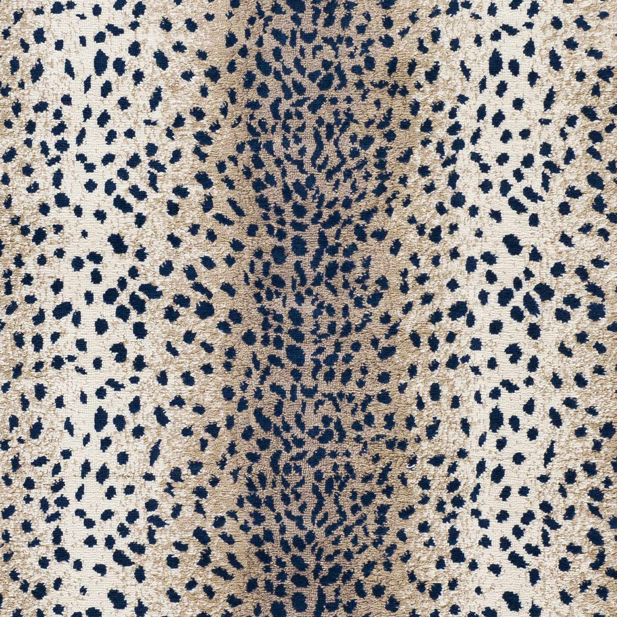 Pointblank Tan & Navy Leopard Print Area Rug