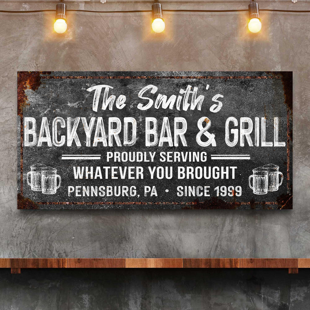 Backyard Bar & Grill Sign XXIII