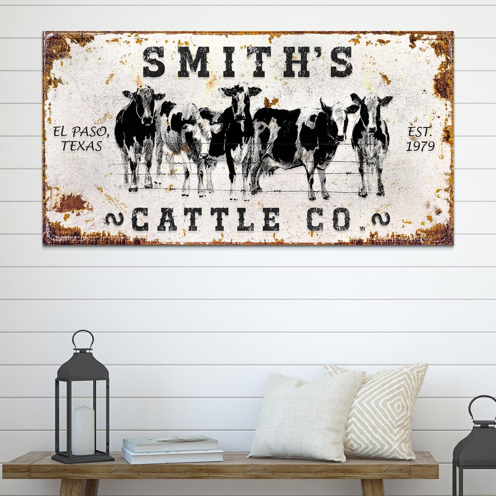Personalized Cattle Sign II