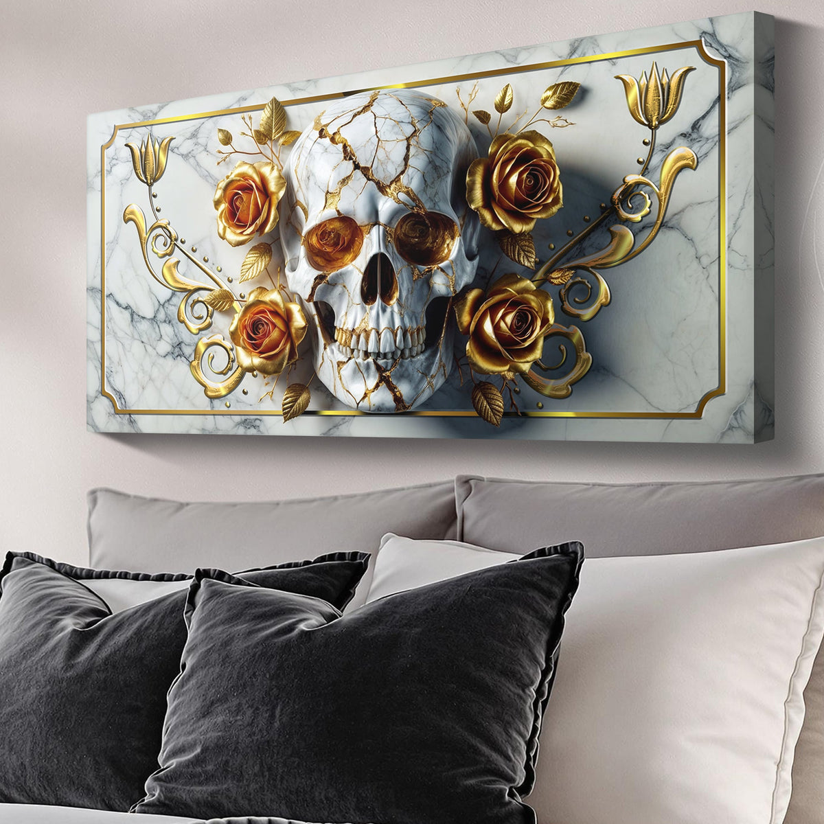 Rose and Skull Wall Art II