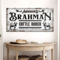 Personalized Brahman Cattle Sign