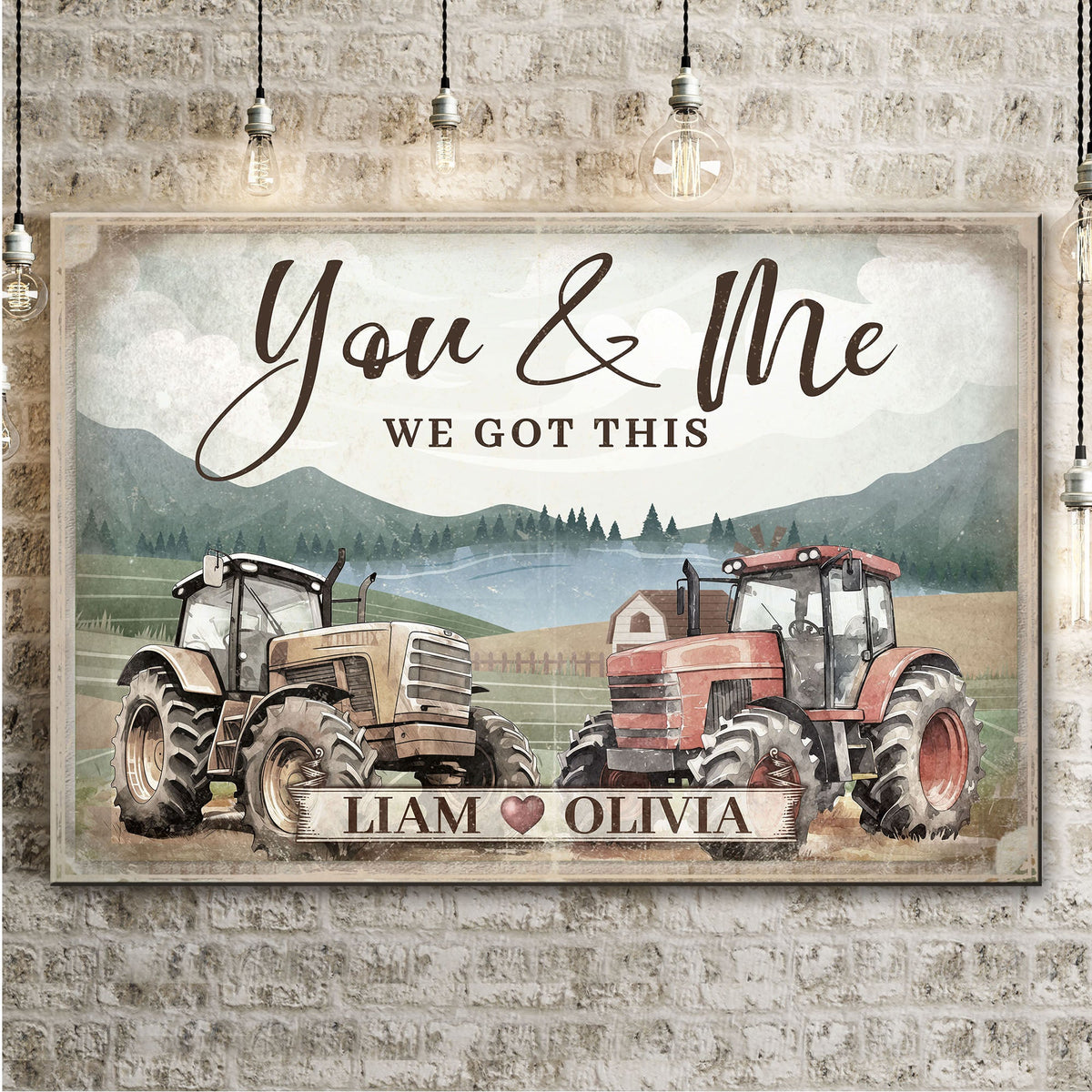 Tractor Themed We Got This Couple Sign