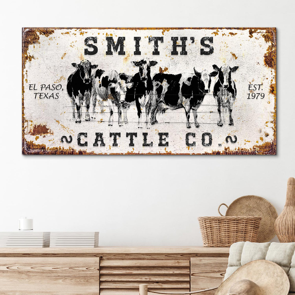 Personalized Cattle Sign II