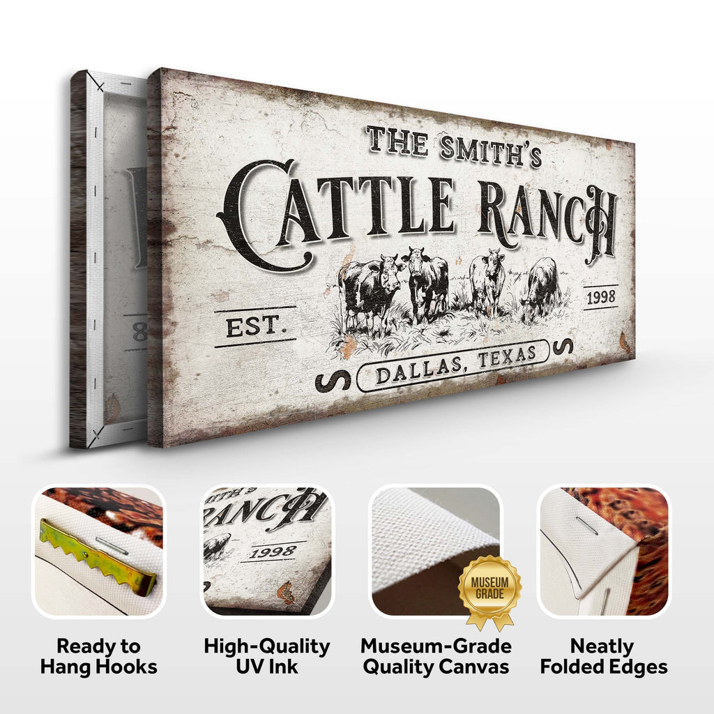 Branded Cattle Ranch Sign